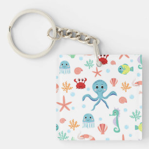 Porte-clés Motif du monde marin