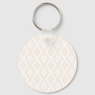Porte-clés Motif en diamant beige et blanc