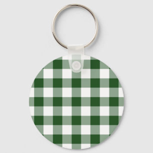 Porte-clés Motif En vichy vert et blanc