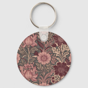 Porte-clés Motif floral inspiré de William Morris