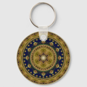 Porte-clés Motif fractal Fairy oriental rond