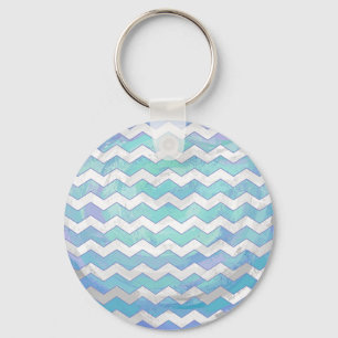 Porte-clés Motif Glacier Blue Chevron
