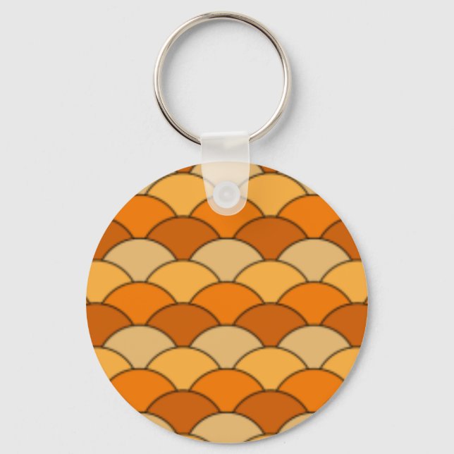 Porte-clés Motif japonais à l'échelle de poisson (Recto)