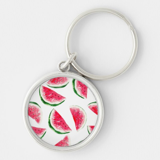 Porte-clés Motif mignon d'ananas et de pastèque (Devant)