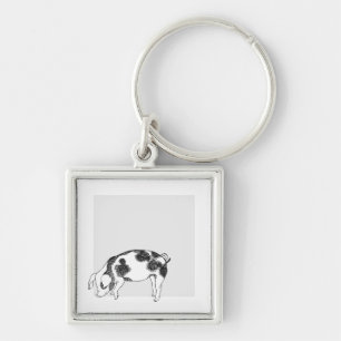 Porte-clés Motif minimaliste de Cottagecore vintage représent