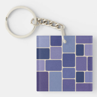 Porte-clés Motif mosaïque violet