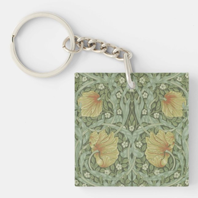 Porte-clés Motif Pimpernel (par William Morris) (Devant)