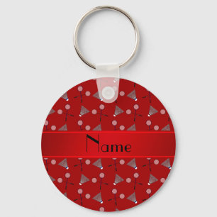 Porte-clés Motif rouge nommé personnalisé de badminton