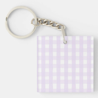 Porte-clés Motif sans couture à carreaux en vichy lilas peint
