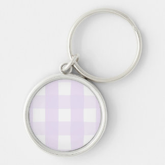 Porte-clés Motif sans couture à carreaux gingham lilas peint
