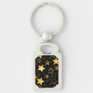 Porte-clés Motif sans couture avec étoiles d'or
