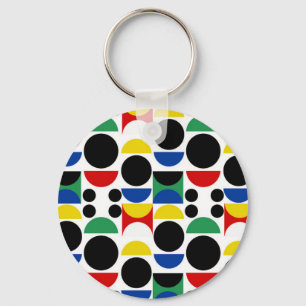 Porte-clés Motif scandinave du Bauhaus du milieu du siècle