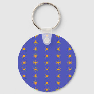 Porte-clés Motif solaire jaune