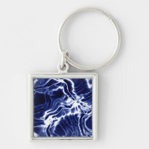 Porte-clés Motif tourbillonnant bleu