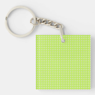 Porte-clés Motif Vert Citron Clair Chartreuse - Diamants