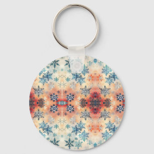 Porte-clés Motif vintage Snowflakes - Porte - clé