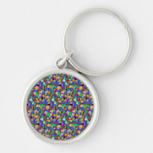 Porte-clés Motifs abstraits tourbillonnants lumineux avec des