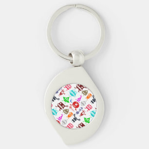 Porte-clés Motifs de monstres drôles colorés mignons