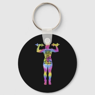Porte-clés Motivation Fitness Femme Bodybuilding Gym Tie Dye