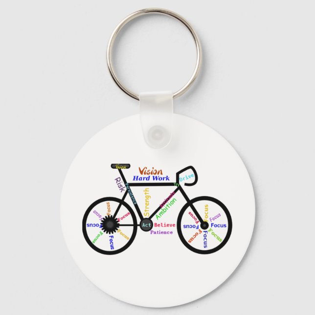 Porte-clés Motivational Bike, Cycle, Vélo, Mots Sport (Recto)