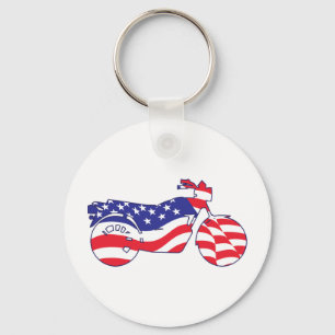 Porte-clés Moto patriotique