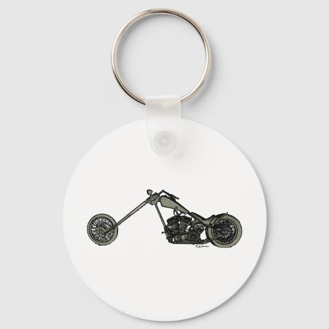 Porte-clés Motorcycle personnalisé gris (Recto)