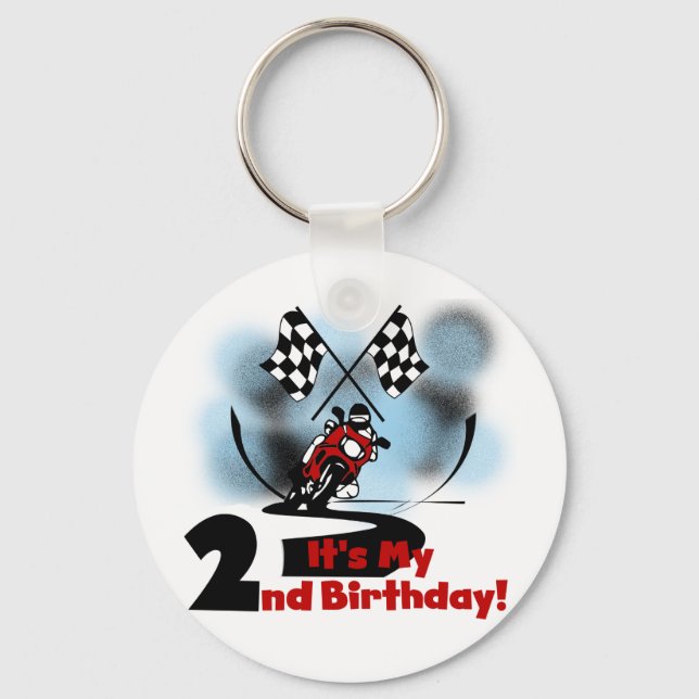 Porte-clés Motorcycle Racing 2e Anniversaire Tshirts et cadea (Recto)