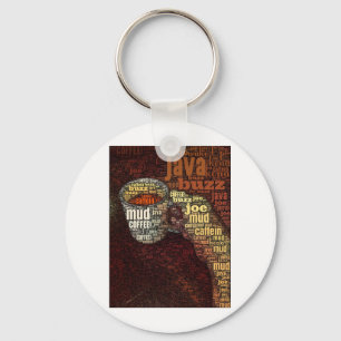 Porte-clés Mots pour le café