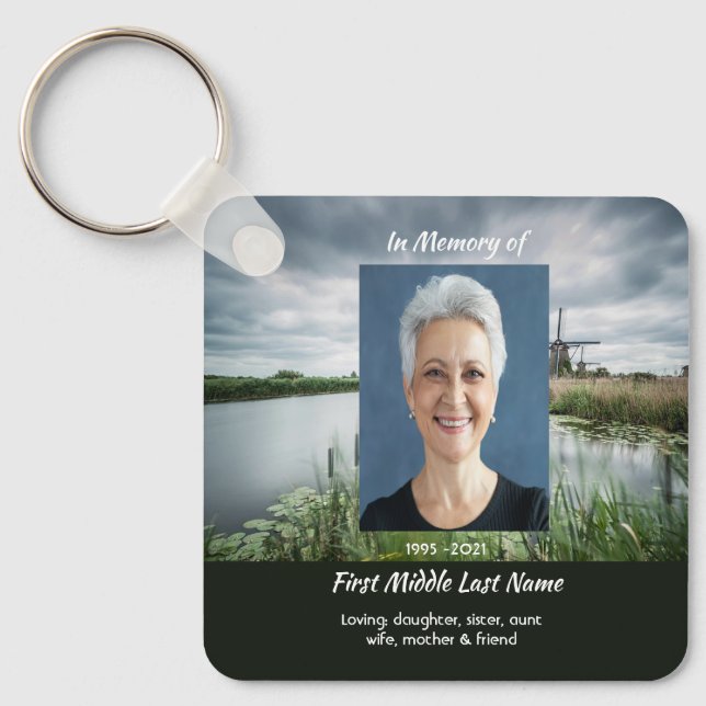 Porte-clés Moulin à vent des Pays-Bas souvenir commémoratif d (Recto)