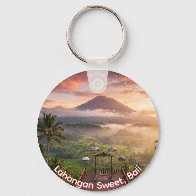 Porte-clés Mount Agung View Lahangan Sweet Bali Keychain (Verso)
