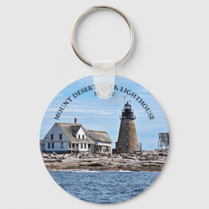 Porte-clés Mount Desert Rock Lighthouse, Maine Round Porte -