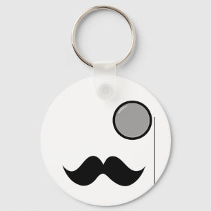 Porte-clés Moustache et monocle de fantaisie