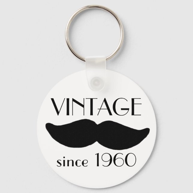 Porte-clés Moustache vintage (Recto)