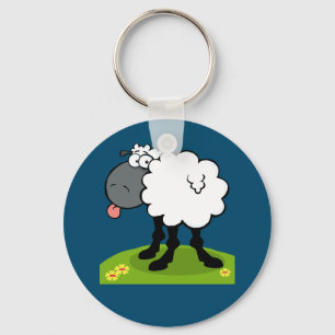 Porte-clés mouton funky qui sort la langue