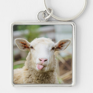 Porte-clés Mouton montrer langue