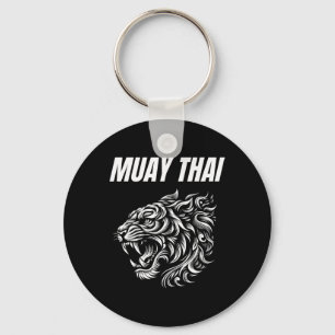 Porte-clés Muay Thai Mma Combat Tatouage Tigre Rugir Kickboxi