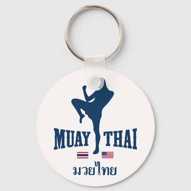 Porte-clés Muay Thai Thaïlande USA (Recto)