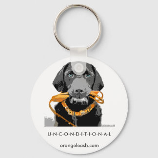 Porte-clés mug noir, U-N-C-O-N-D-I-T-O-N-A-L, orange...