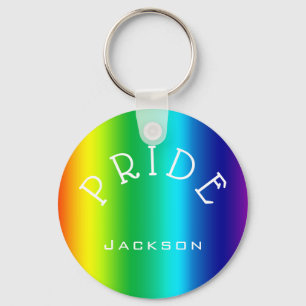 Porte-clés Multicolores arc-en-ciel PRIDE Personnalisées