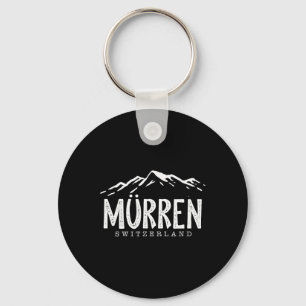 Porte-clés Murren Suisse Montagnes Skieur Suisse Ski