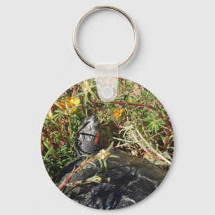 Porte-clés Murtle la Tortue dans les fleurs