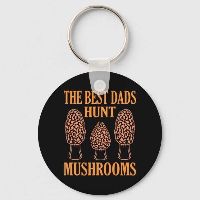 Porte-clés Mushroom Hunting Dads Morels Hunter Mycologist Gra (Recto)