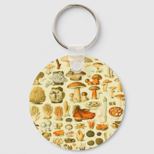 Porte-clés Mushroom Vintage Toadstool Botanical