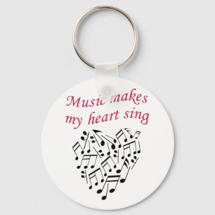 Porte-clés Music Makes My Heart Sing