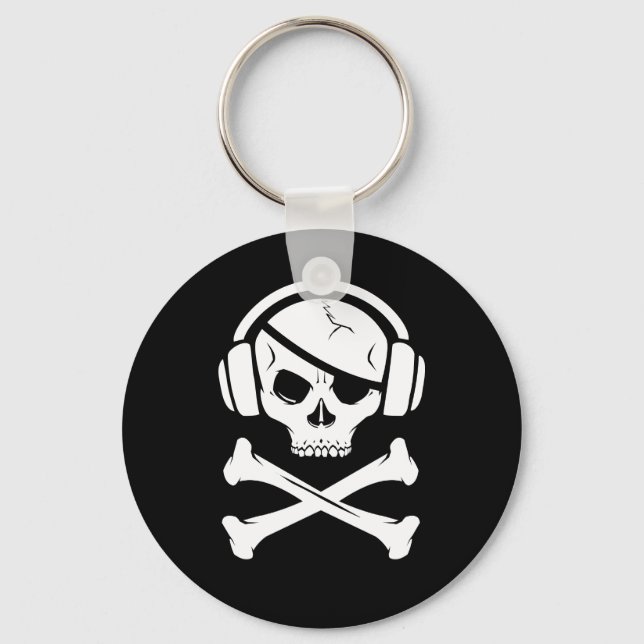 Porte-clés Music Pirate Piracy anti riaa logo (Recto)