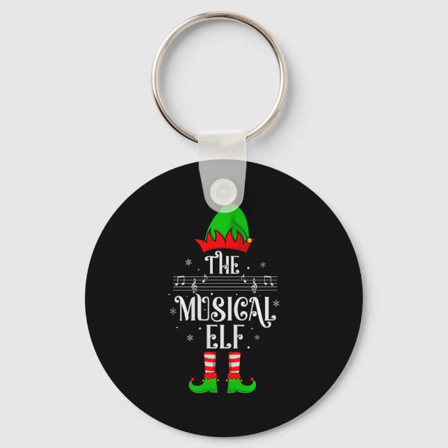 Porte-clés Musical Elf Xmas Christmas Matching Family Elf Squ (Recto)