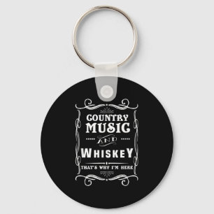 Porte-clés Musique Country Et Whisky C'est Pourquoi Je Suis I
