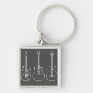 Porte-clés Musique de groupe trio de guitare