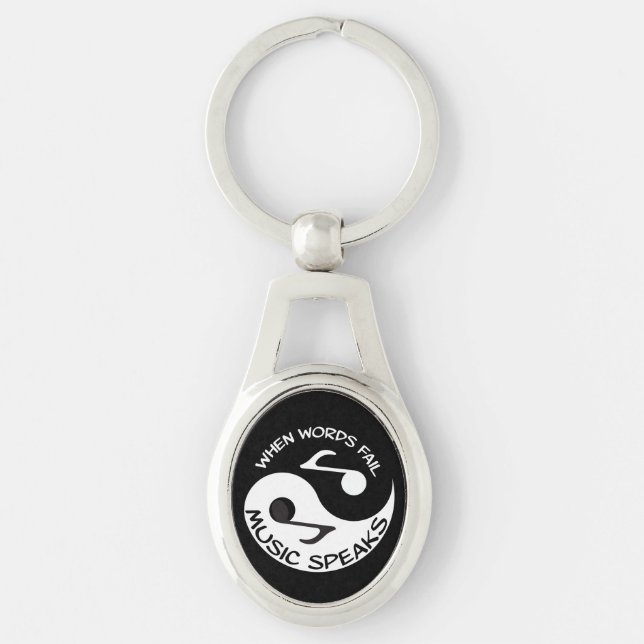 Porte-clés Musique Yin yang (Devant)