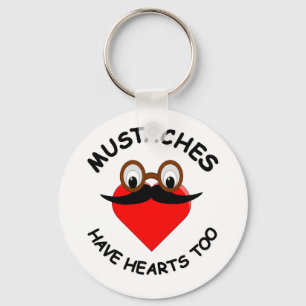 Porte-clés Mustaches Have Hearts Too